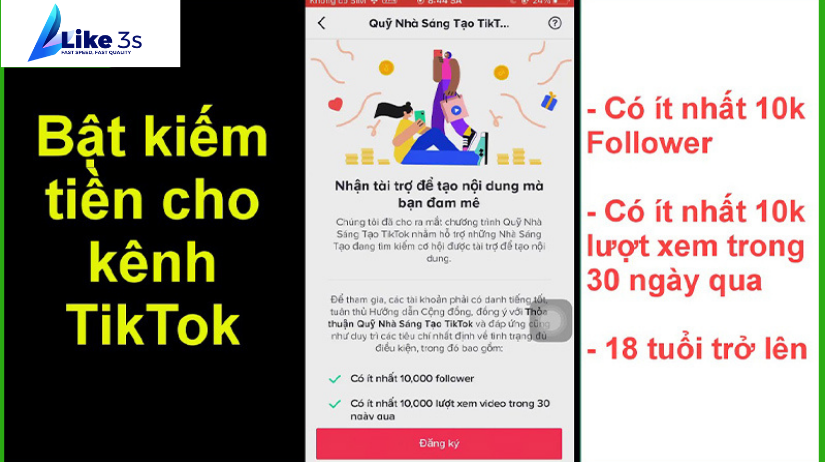 kiếm tiền trên TikTok đơn giản